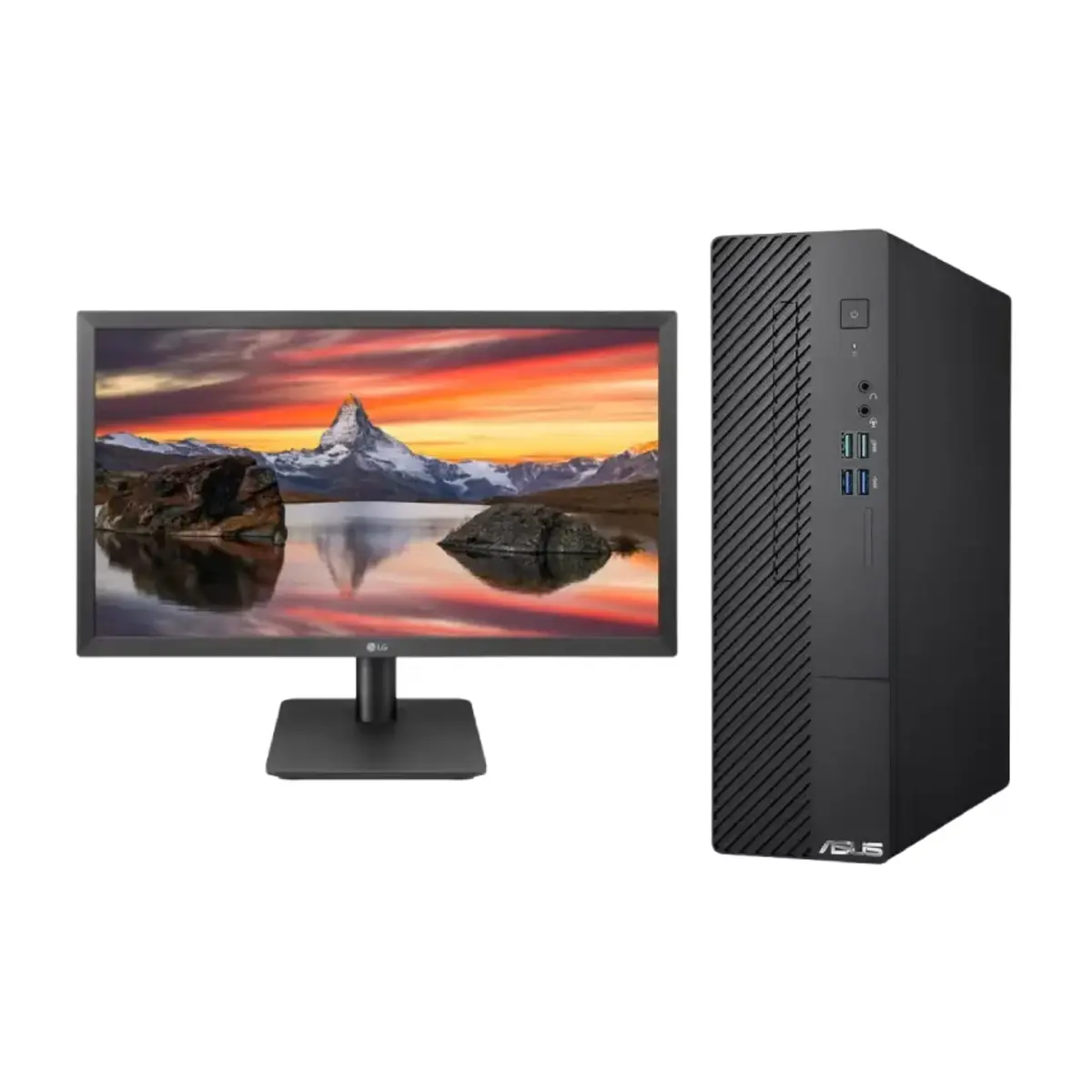 Asus Desktop + LG 22″ 22MP410 Monitor | i3 – 4GB – 128GB NVMe | 2 Years Warranty