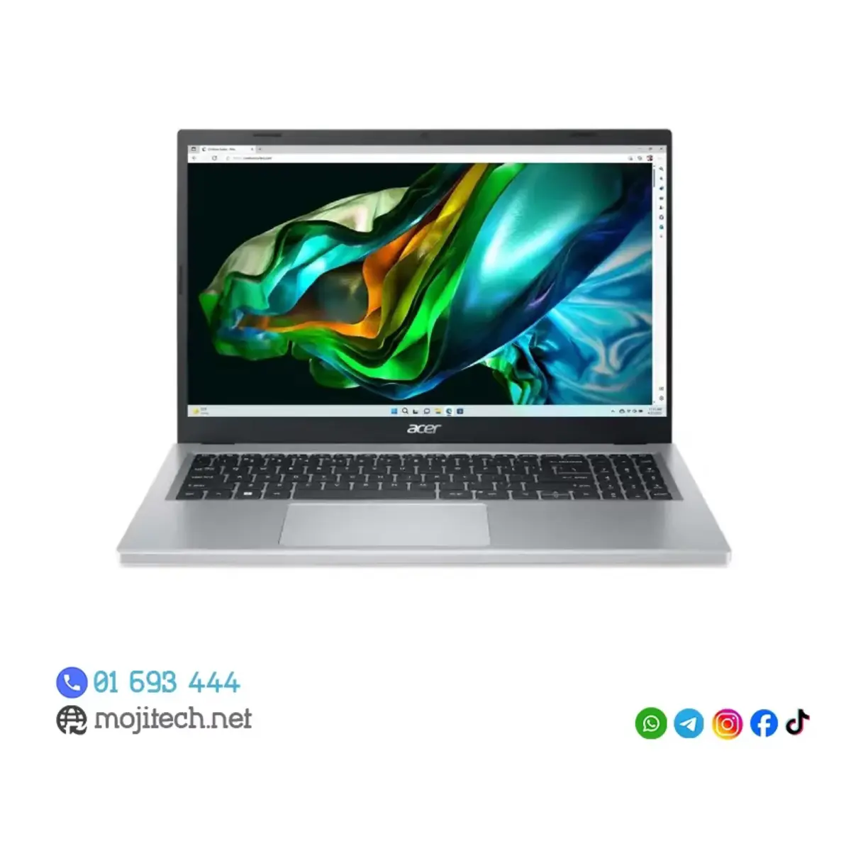 Acer Aspire 3 | i3-N305 – 8GB – 256GB – 15.6″ FHD – Silver