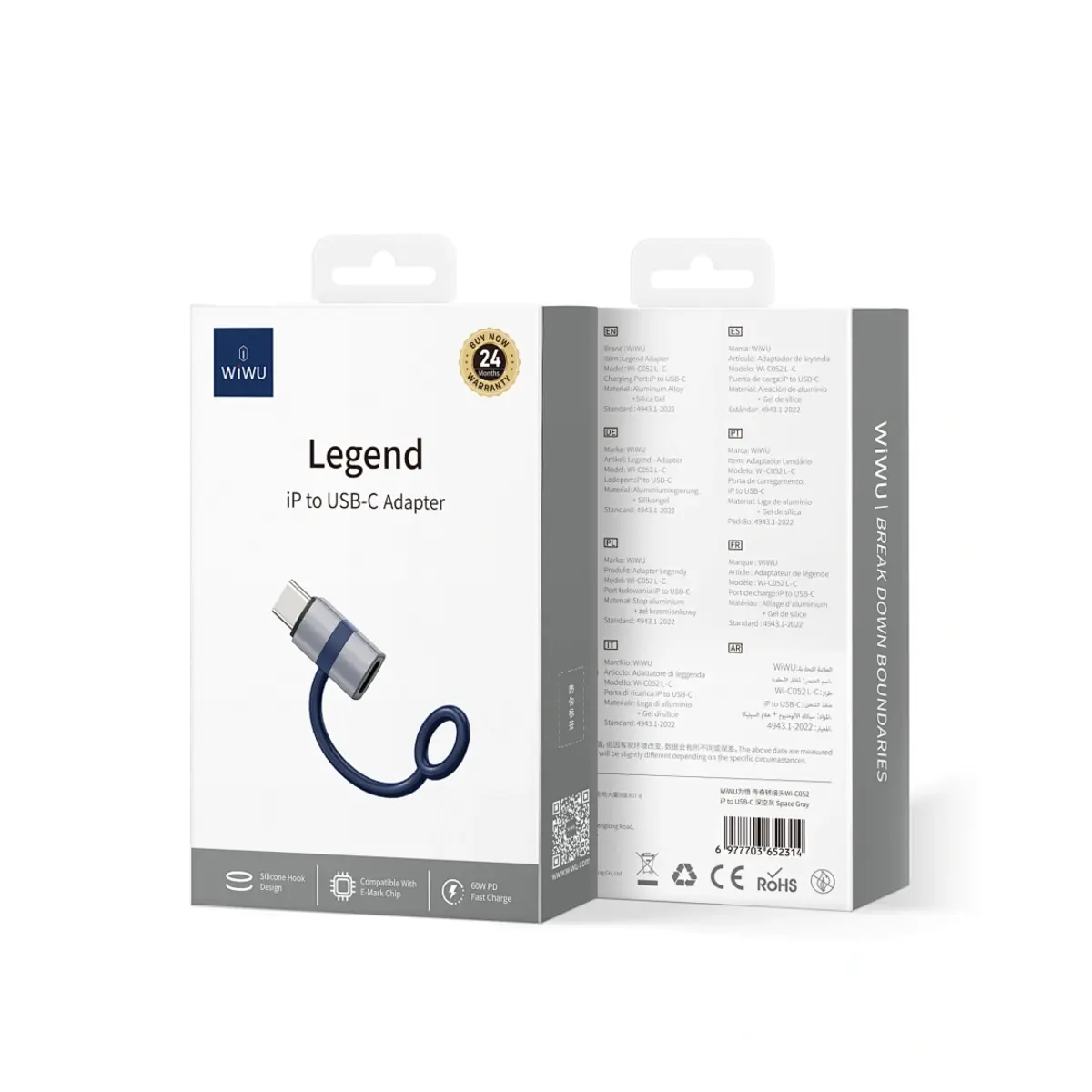 WiWU Wi-C052 A-C USB to Type-C PD Fast Charging Converter