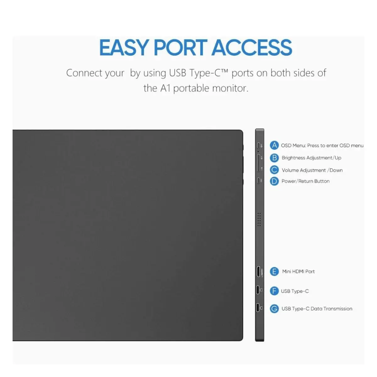 Arzopa A1 15.6″ FHD Lightweight Portable Travel Monitor image 3