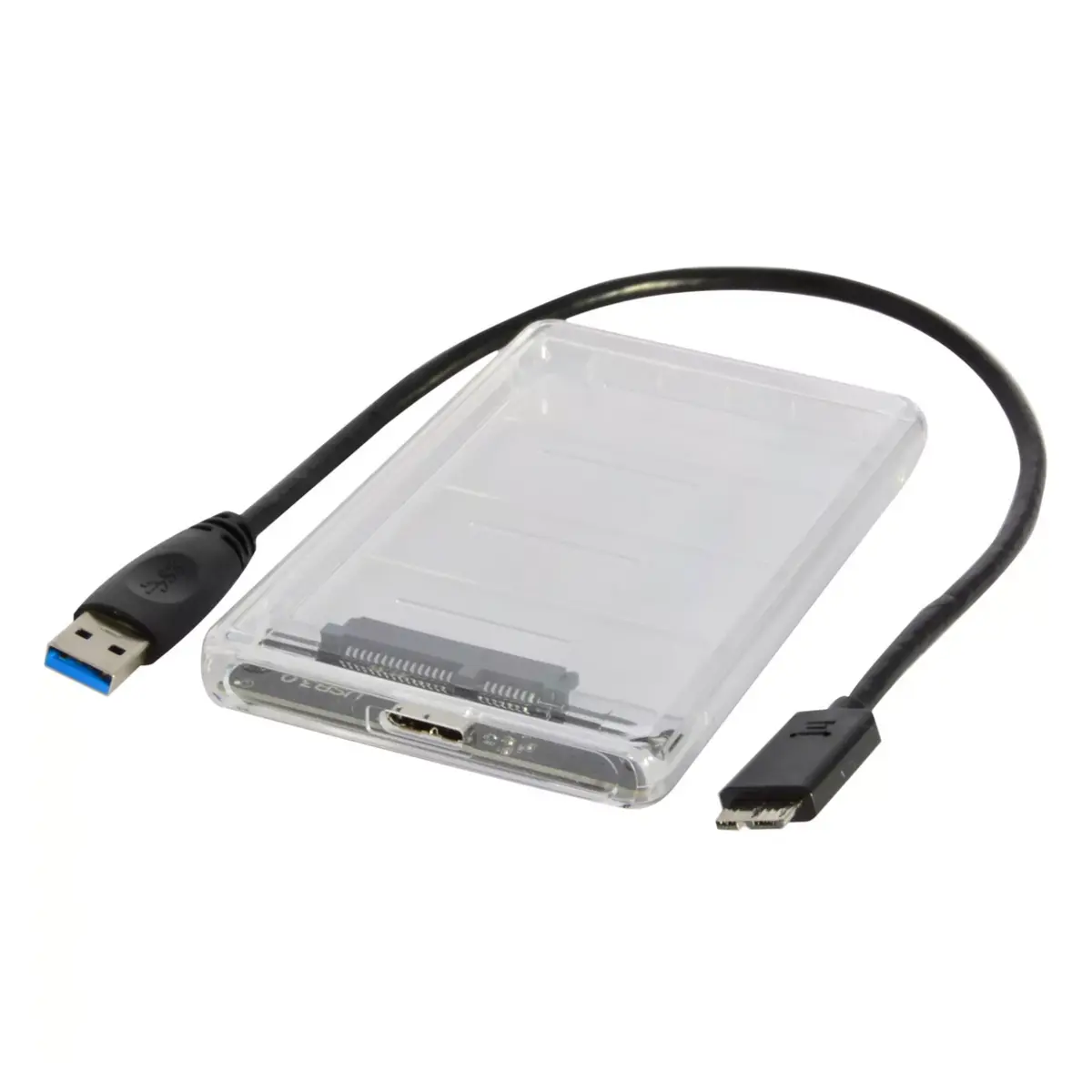 ENCLOSURE FOR HDD JMS578 ABS 2.5 USB 3.0 PLASTIC TRANSPARENT image 2