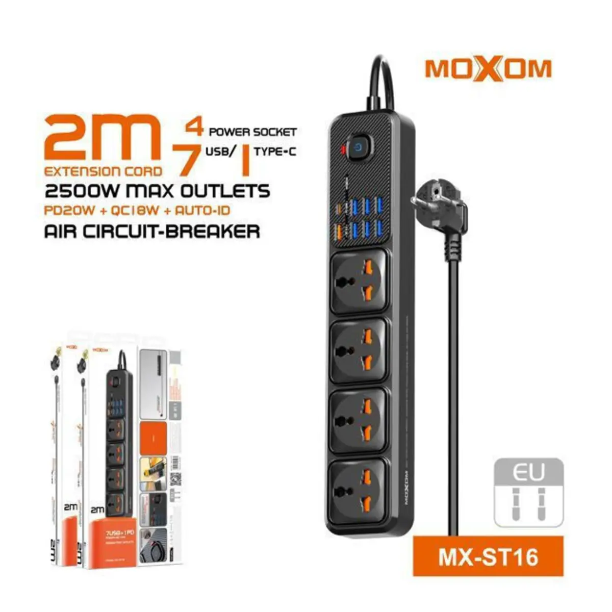 Moxom MX-ST16 12 IN 1 PD Power Strip