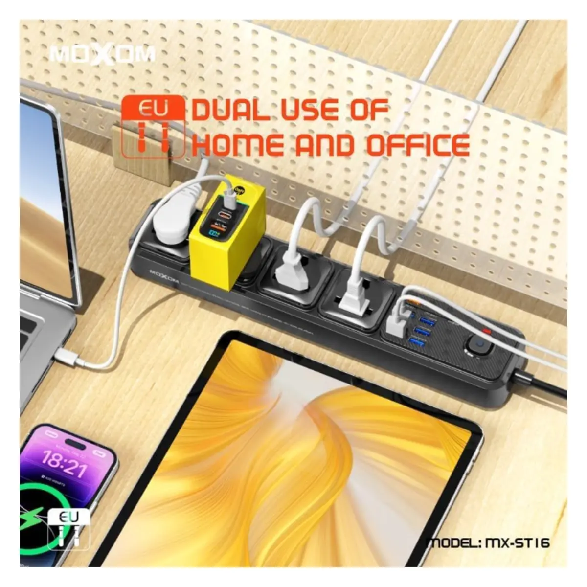 Moxom MX-ST16 12 IN 1 PD Power Strip image 4