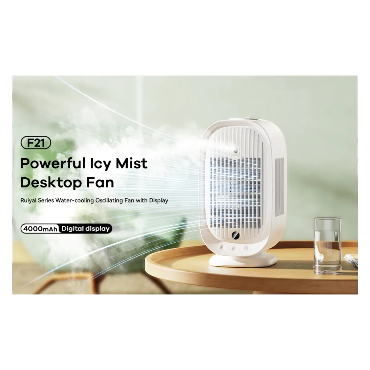 Remax F21 Ruiyal Series Water‑Cooling Oscillating Fan