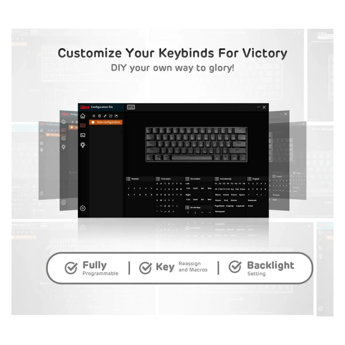 RK ROYAL KLUDGE RK61 Wireless Mechanical Keyboard image 4