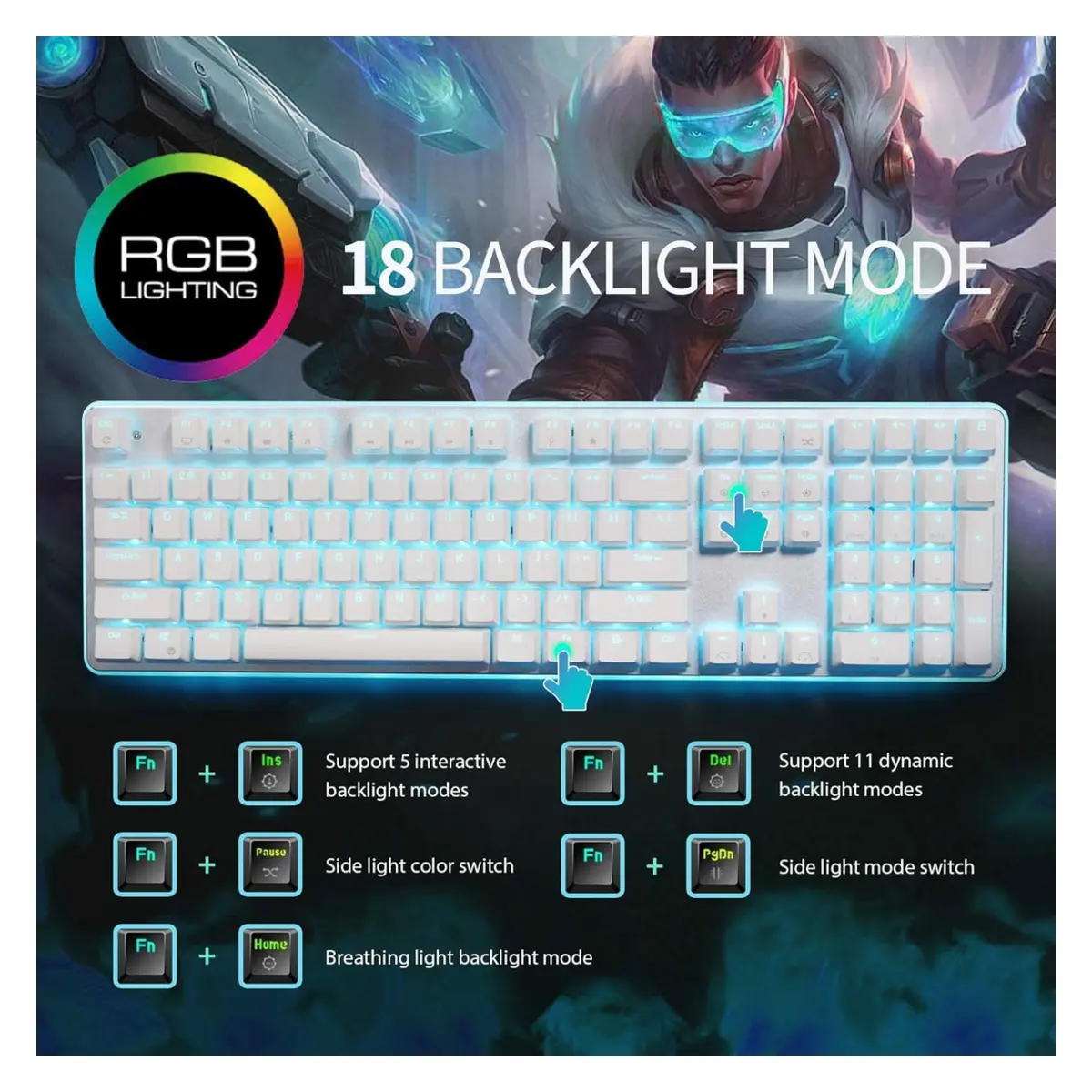 ROYAL KLUDGE RK918 Wired Mechanical Keyboard