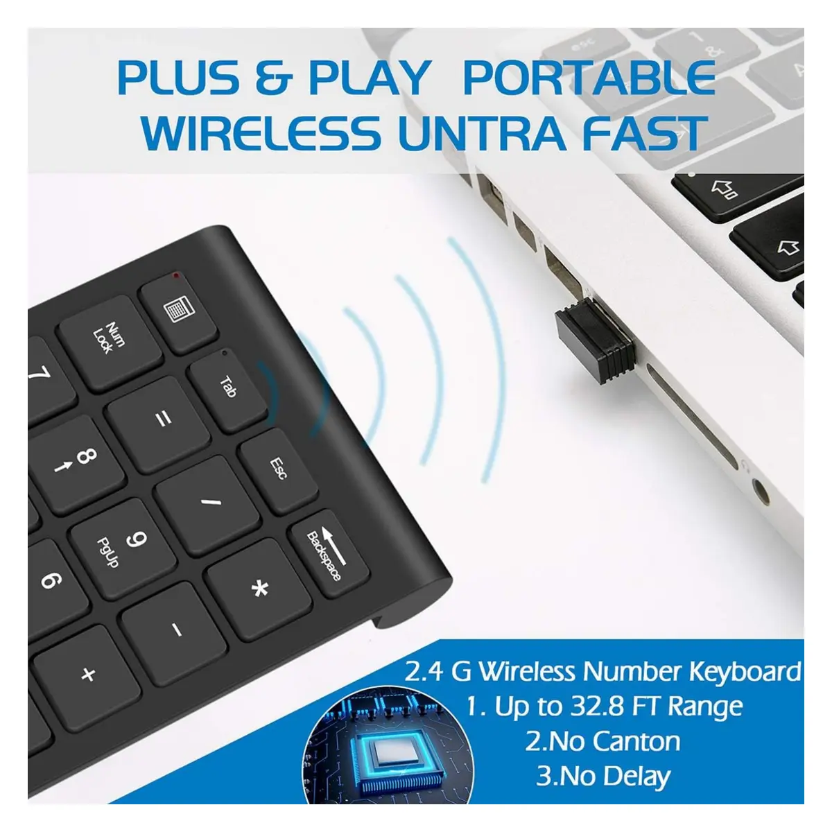 WIRELESS MINI NUMERIC KEYPAD