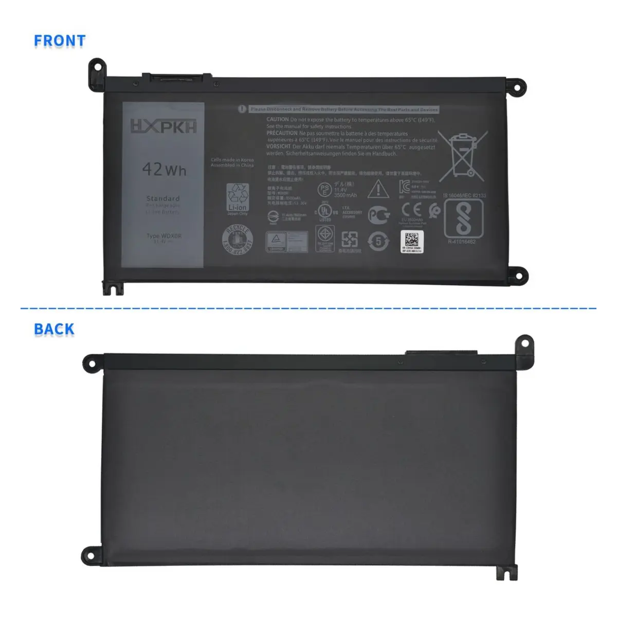 BATTERY DELL WDX0R