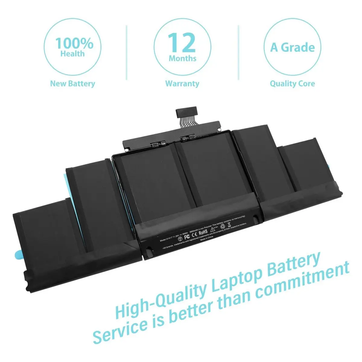 A1398 MacBook Pro Battery Only for (Mid 2012 & Early 2013) 15 Inch image 2