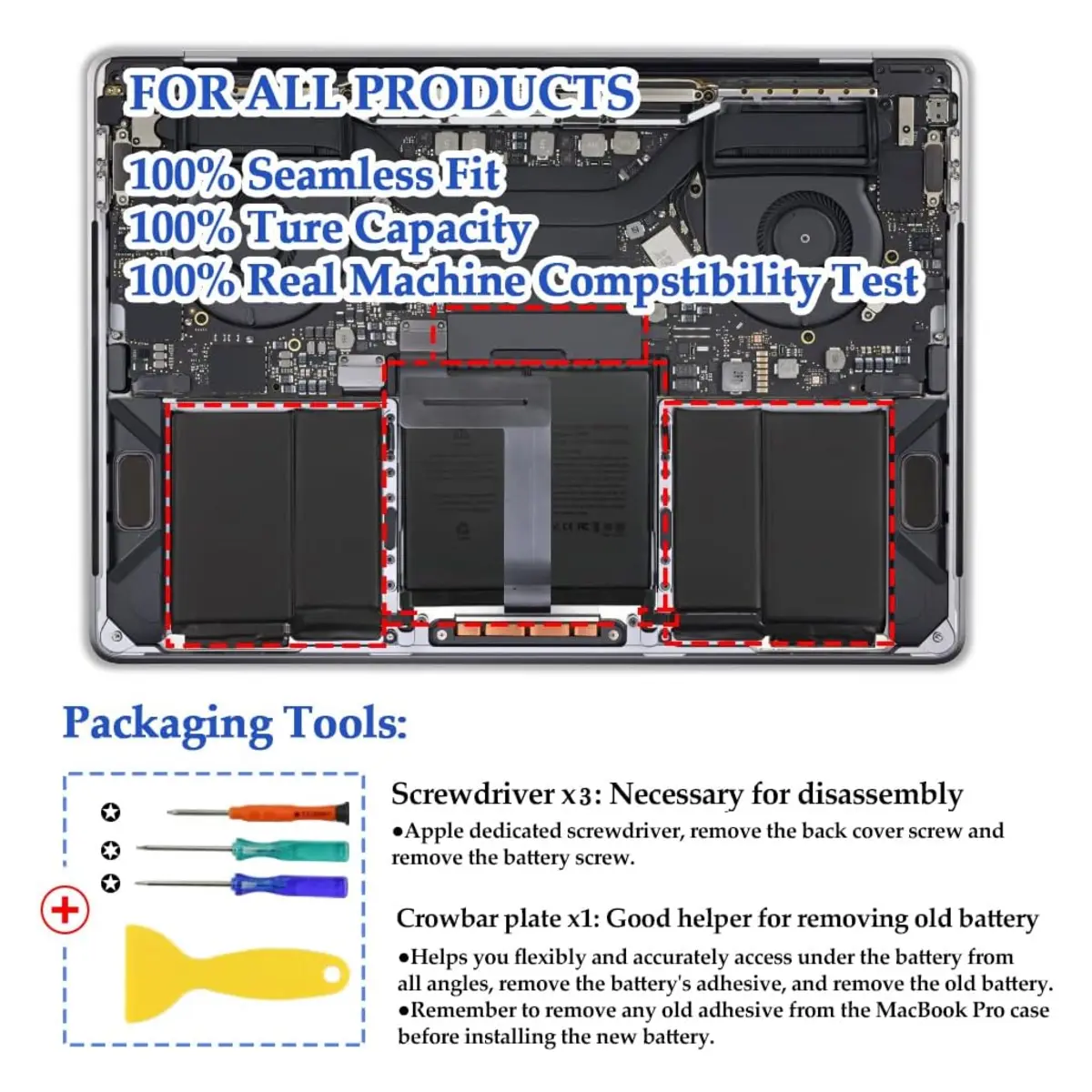 Battery Replacment For MacBook Pro 13″ A1989 (Mid 2018 2019) A2251(2020 Release) image 4