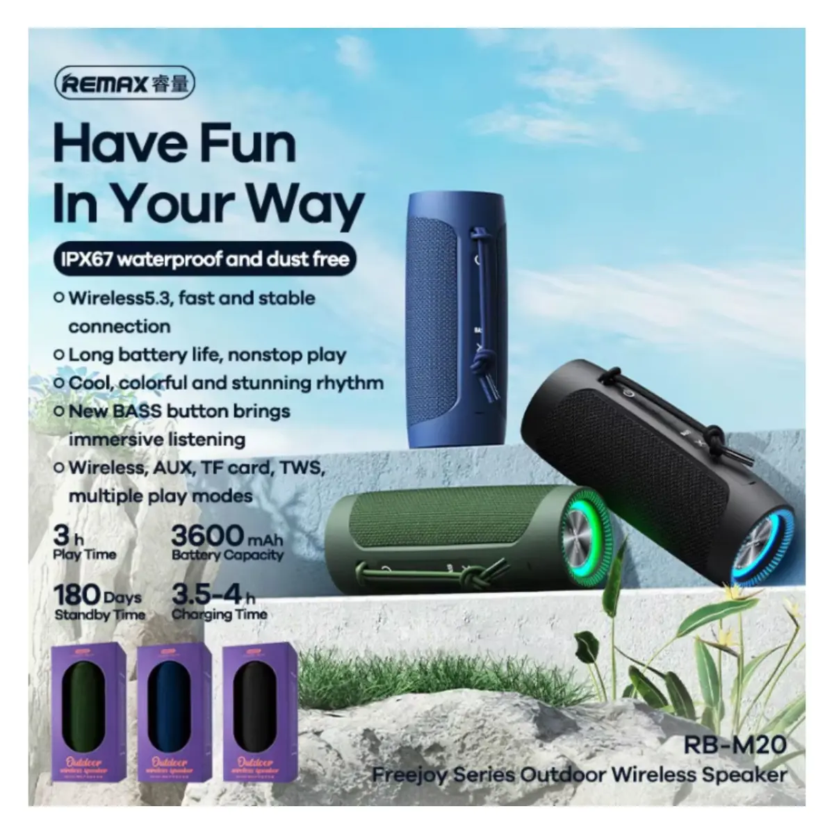 REMAX RB-M20 Bluetooth Speaker