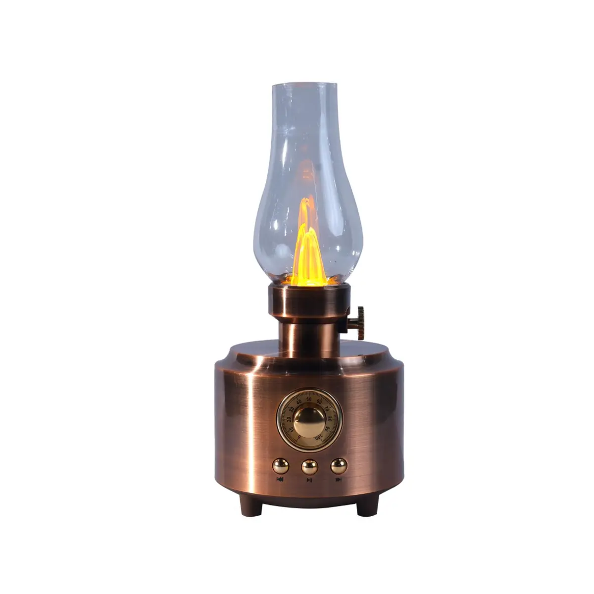 Retro Design Speaker with Flame Light image 3