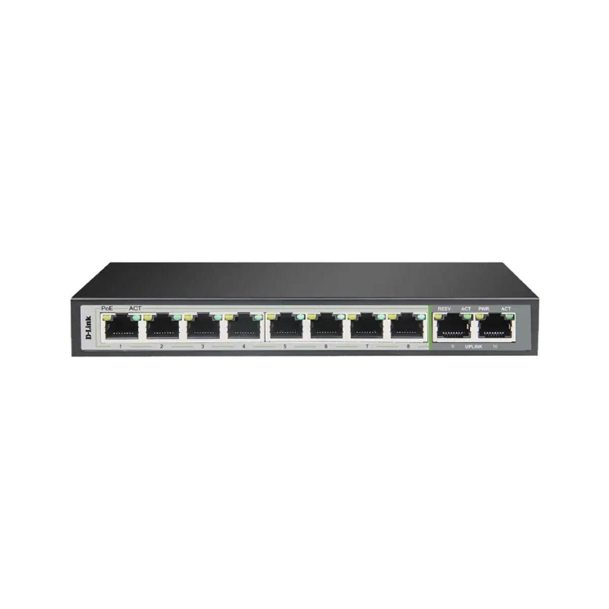 D-Link 10-Port Gigabit PoE Switch 8 Long Reach PoE 2 Uplink Ports