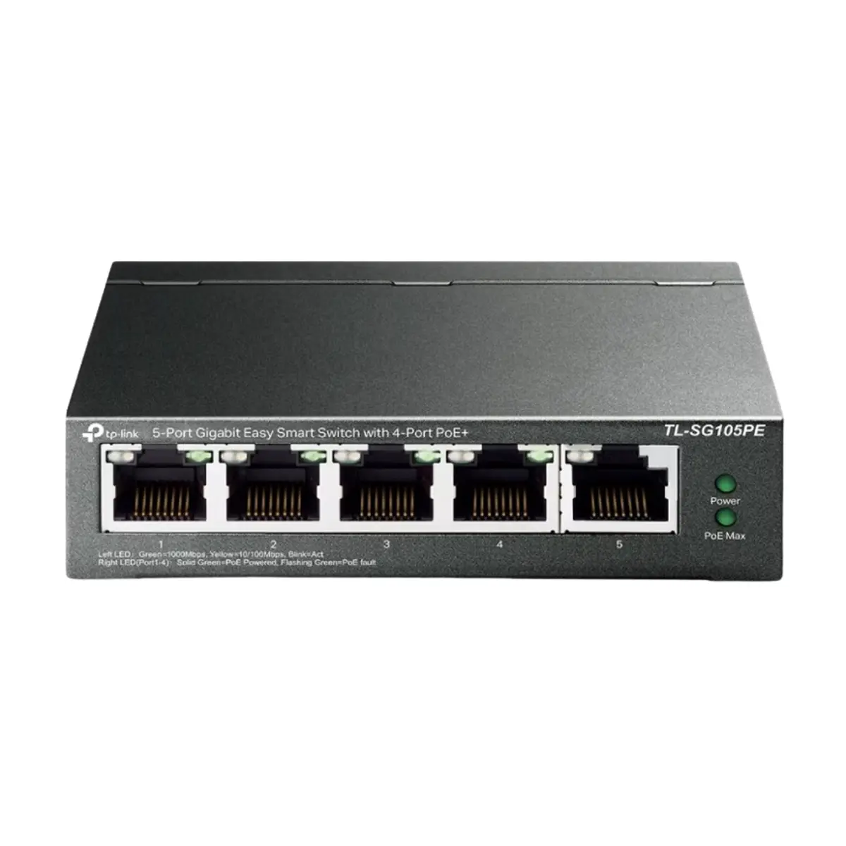 TP-Link 5-Port Gigabit Easy Smart Switch with 4-Port PoE+ | TL-SG105PE