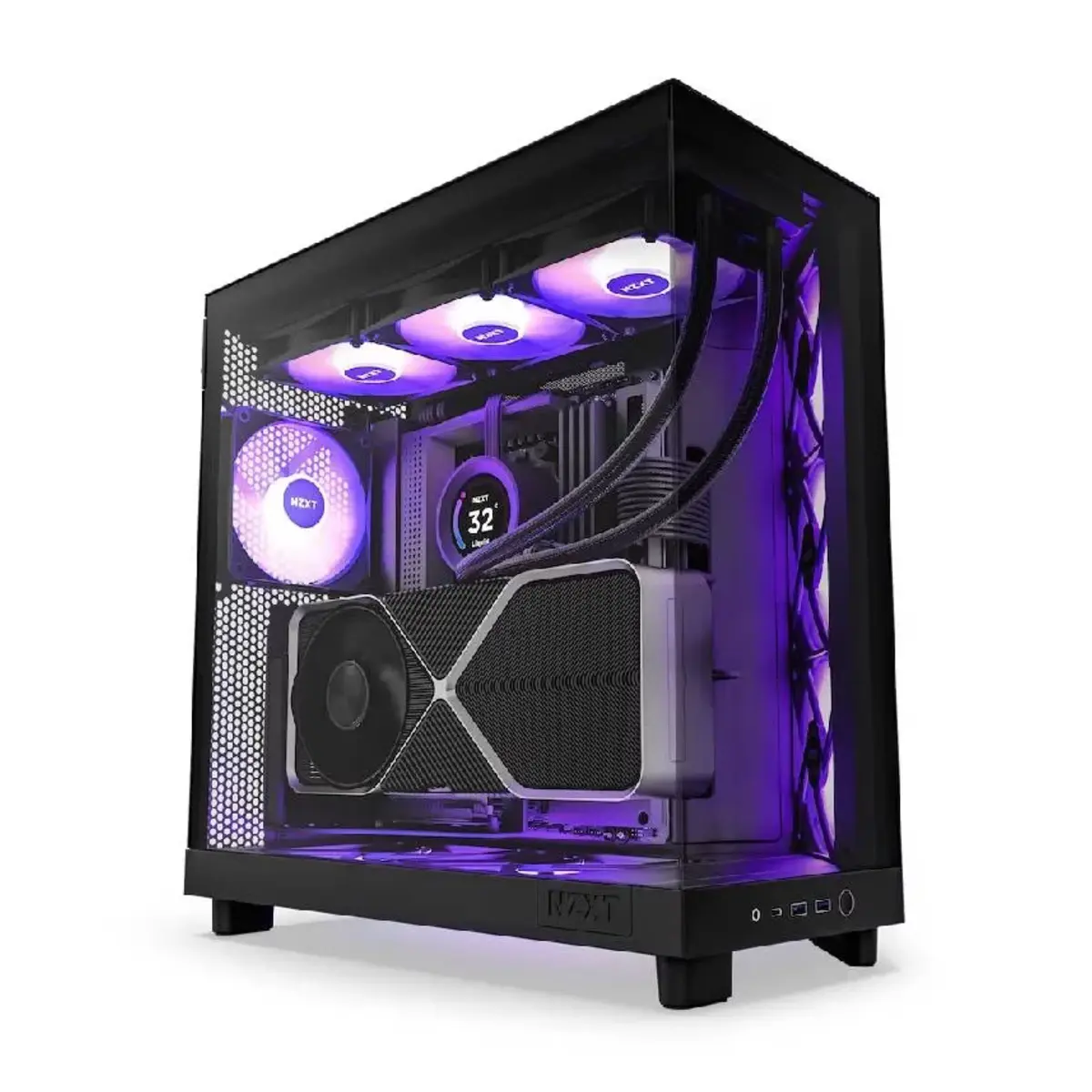 NZXT H6 Flow RGB Black Compact Mid-tower Airflow Case | CC-H61FB-R1