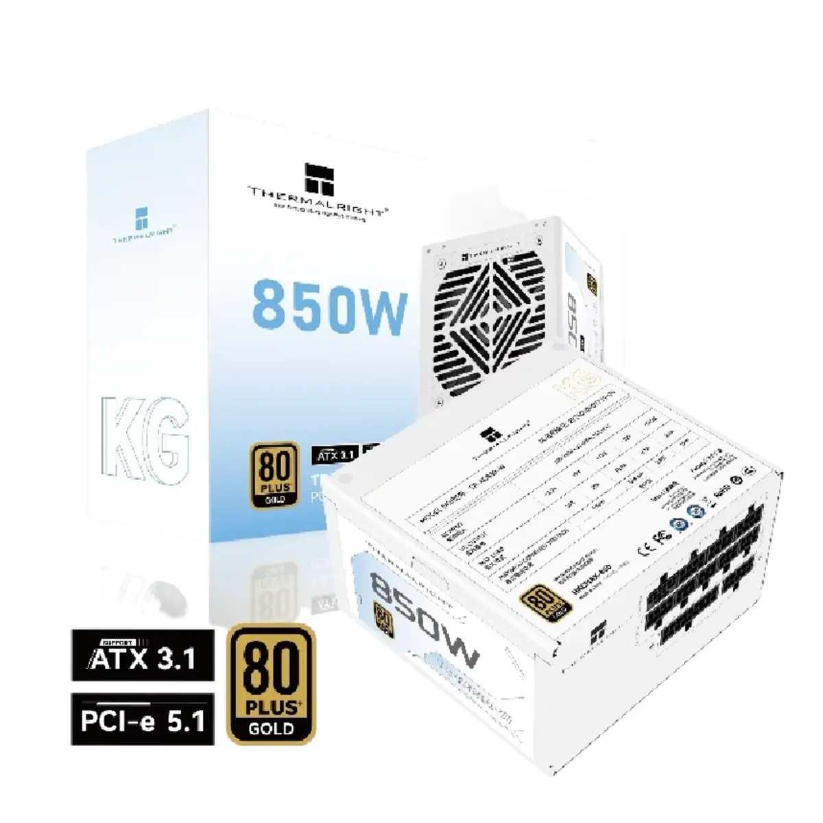 Thermalright KG-850 850W Gold Fully Modular ATX 3.1 PSU White Color