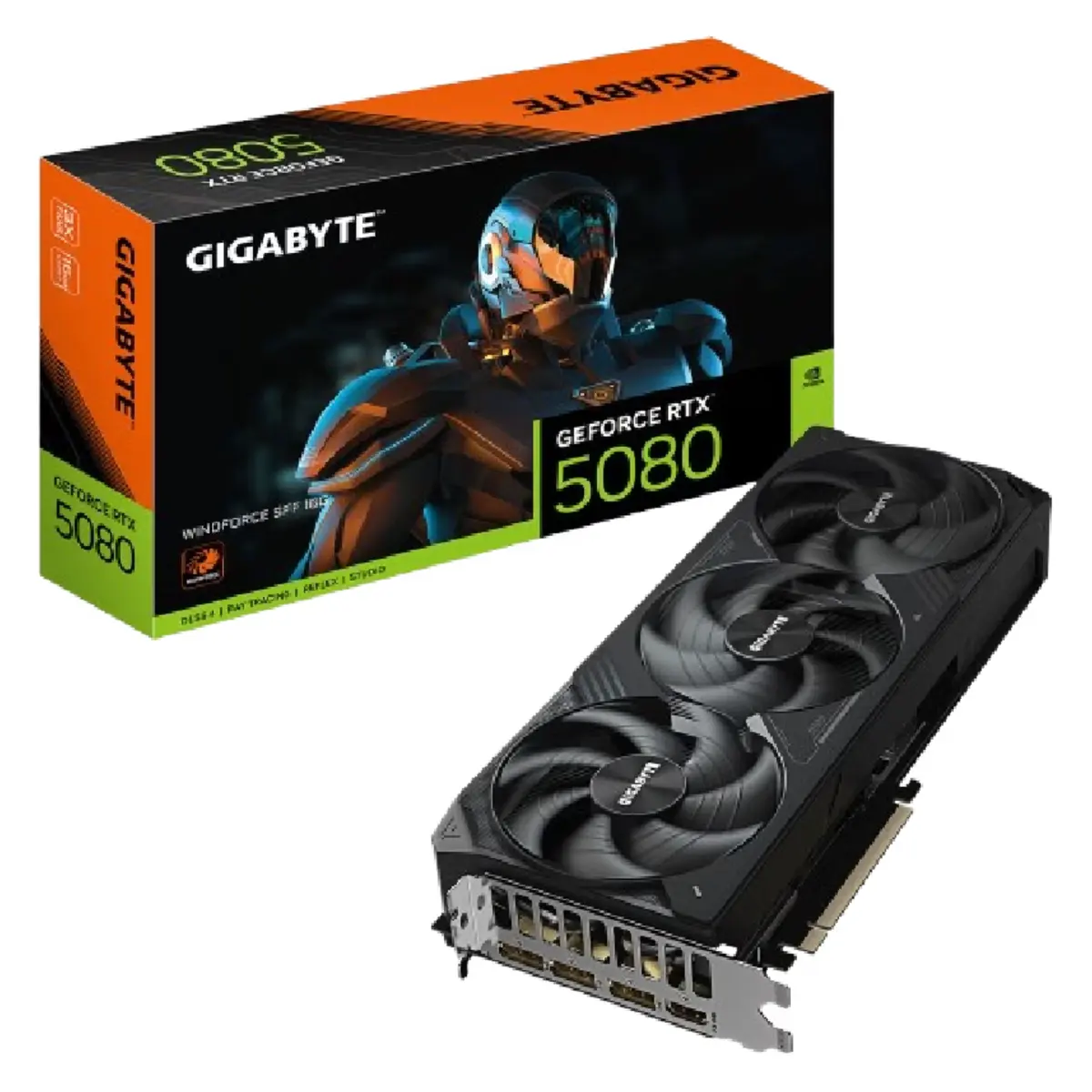 GIGABYTE GeForce RTX 5080 WINDFORCE SFF 16GB GDDR7 Graphics Card With NVIDIA Blackwell Architecture