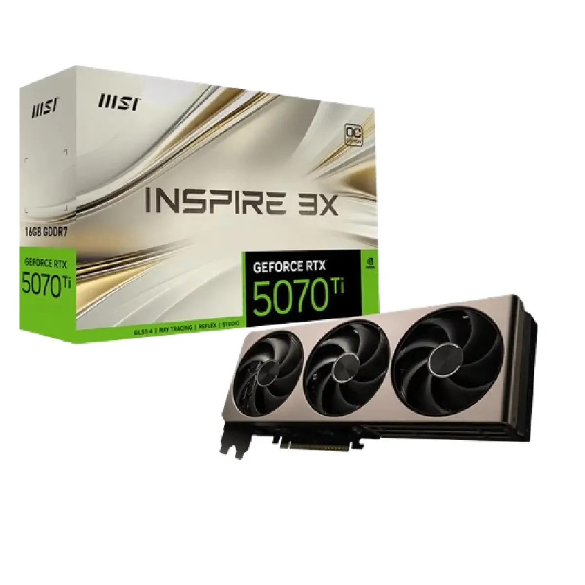 MSI GeForce RTX 5070 Ti 16G INSPIRE 3X OC Graphics Card | 1 Years Warranty