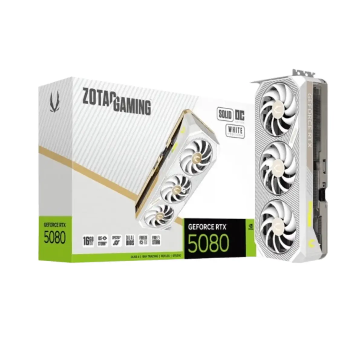 ZOTAC GAMING GeForce RTX 5080 SOLID OC Graphics Card White Edition | Tax Free
