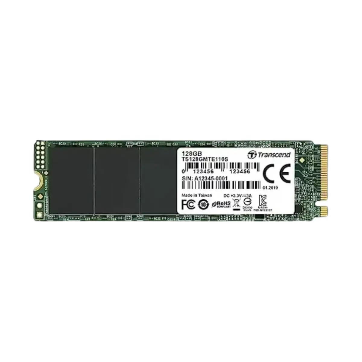 Transcend 128GB SSD NVMe M.2 | TS128GMTE110S | 2 Years Warranty