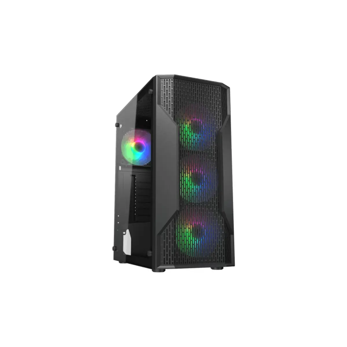 Cougar MX110 RGB Mid Tower PC Case With 4 Pre-Installed Fixed RGB Fans | 382BD20.0001