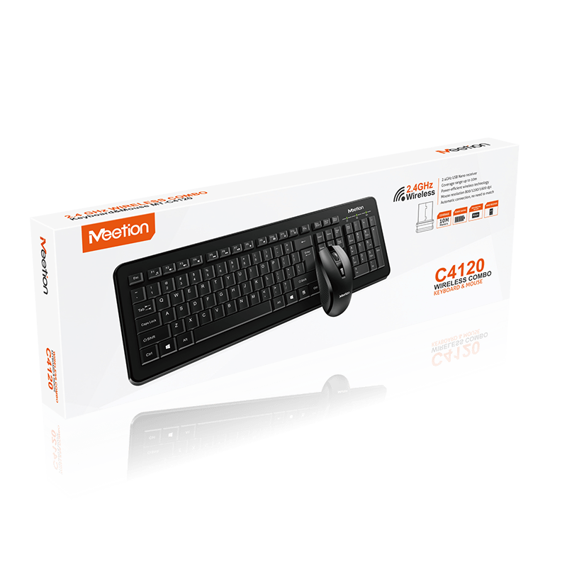 MEETION C4120 LITTLE WIRELESS COMBO BLACK image 7