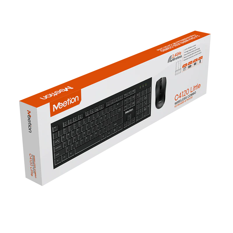 MEETION C4120 LITTLE WIRELESS COMBO BLACK image 8
