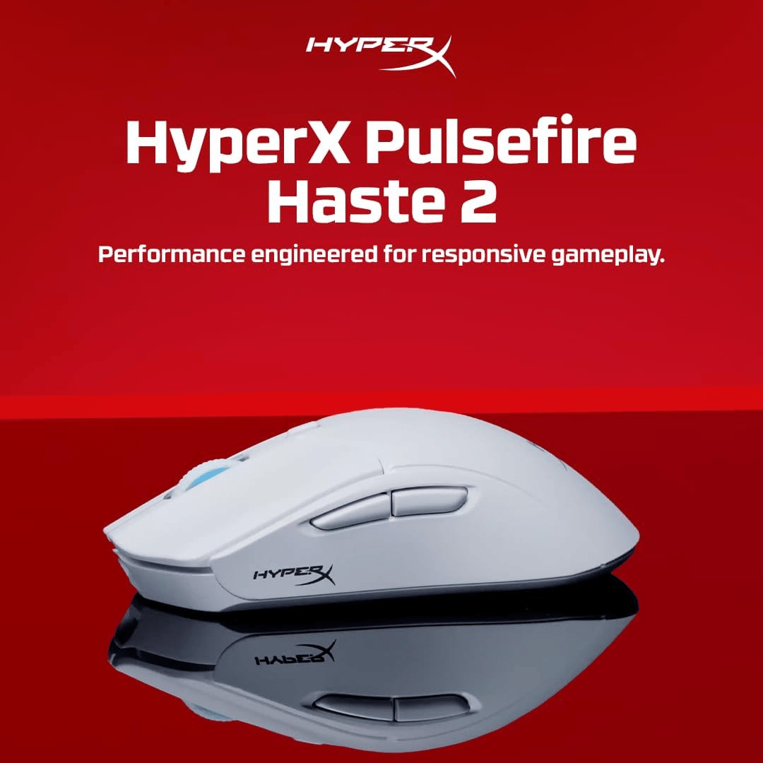 HyperX Pulsefire Haste 2 Core Wireless Gaming Mouse – White image 2