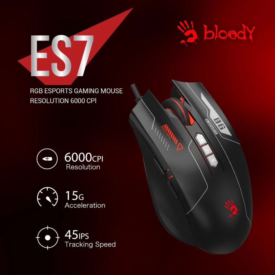 A4Tech Bloody ES7 RGB Esports Gaming Mouse image 2