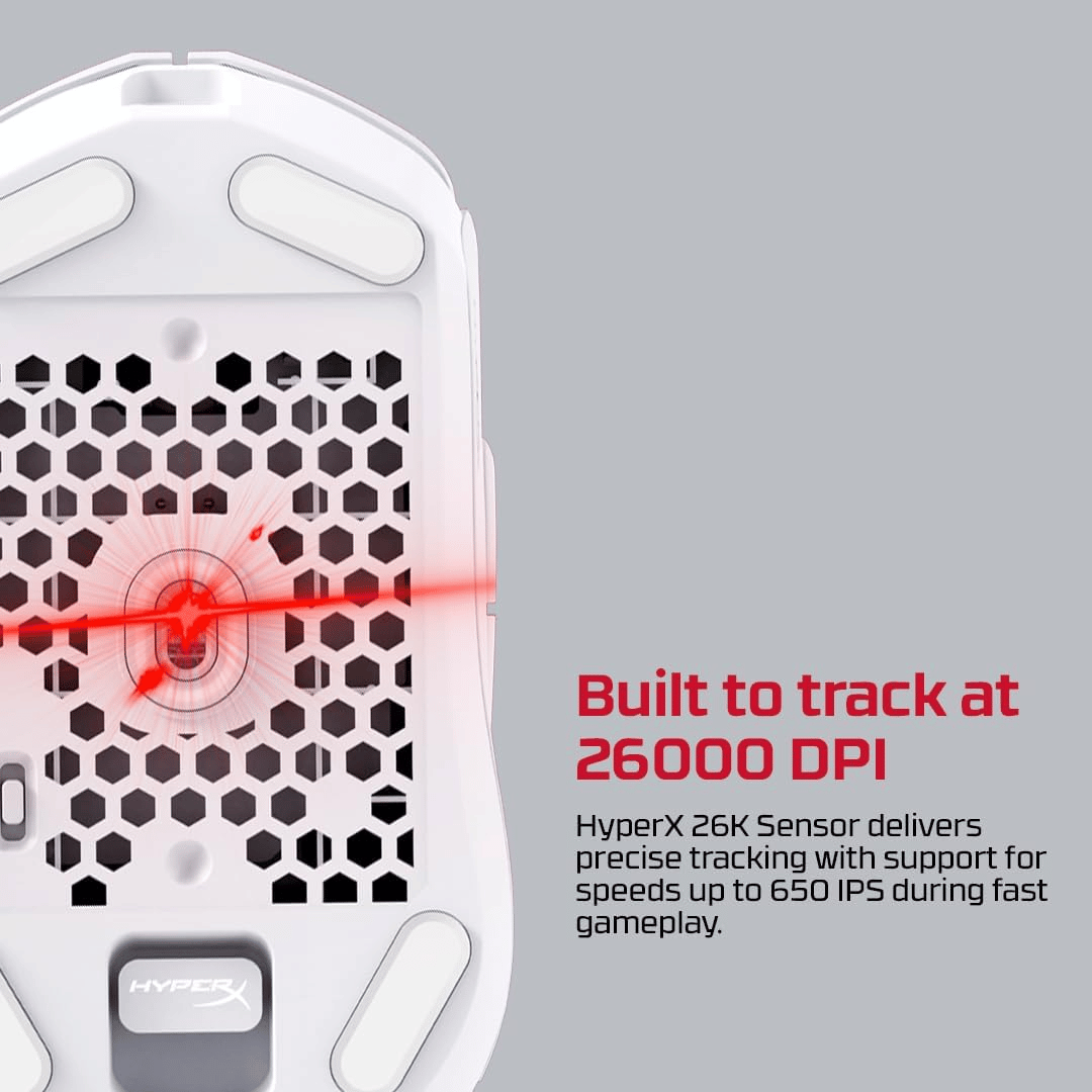 HyperX Pulsefire Haste 2 Core Wireless Gaming Mouse – White image 3