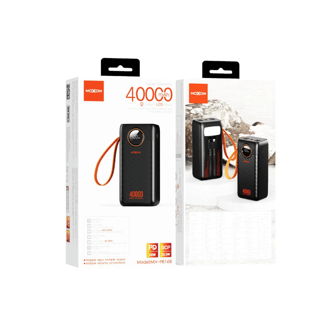 MOXOM MX-PB168 40000mAh Large Capacity Portable Power Bank – Black image 3