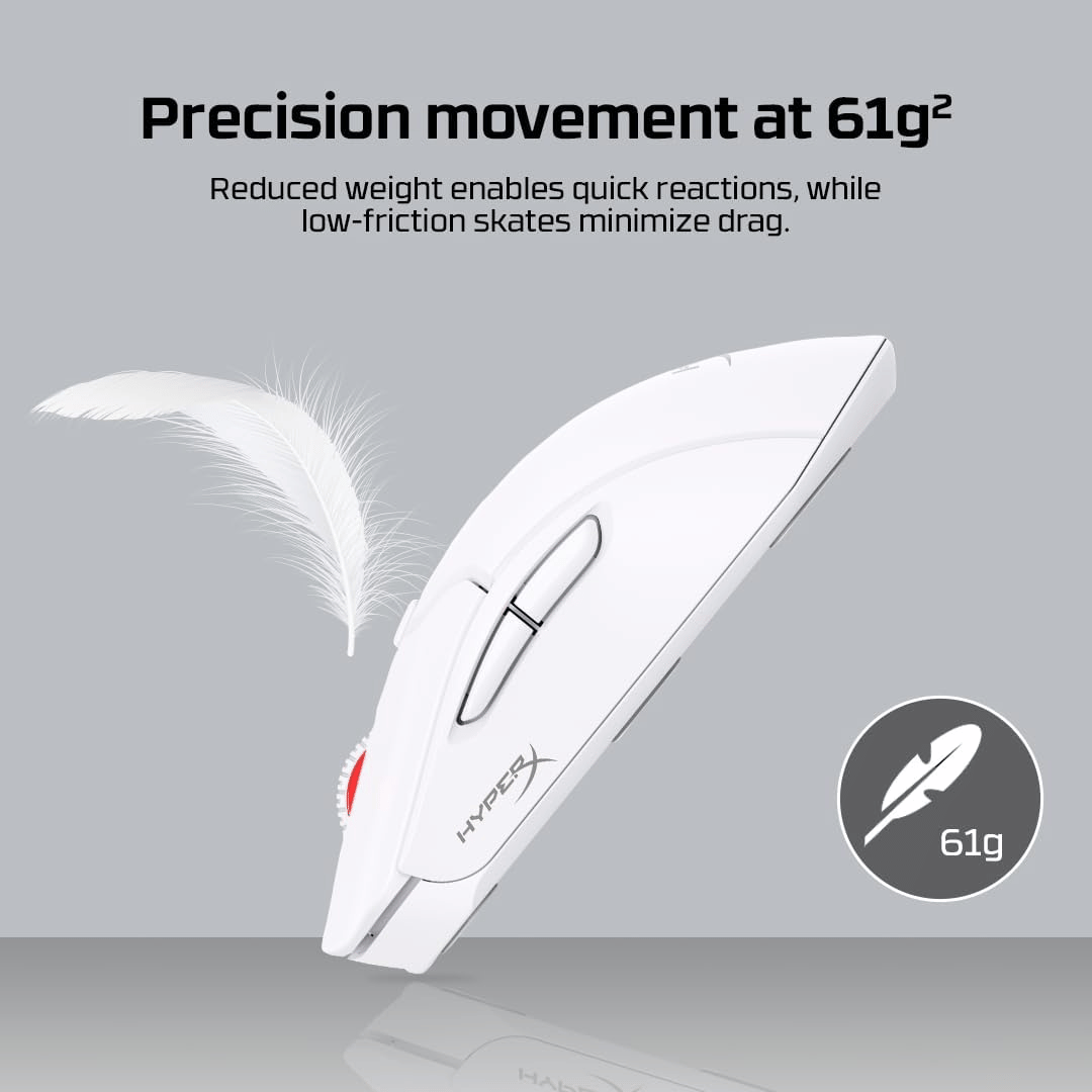 HyperX Pulsefire Haste 2 Core Wireless Gaming Mouse – White image 5