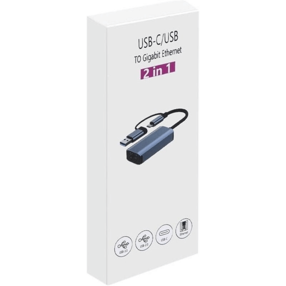2-in-1 Type-C / USB 3.0 to Gigabit LAN Adapter – BYL-2207 image 5