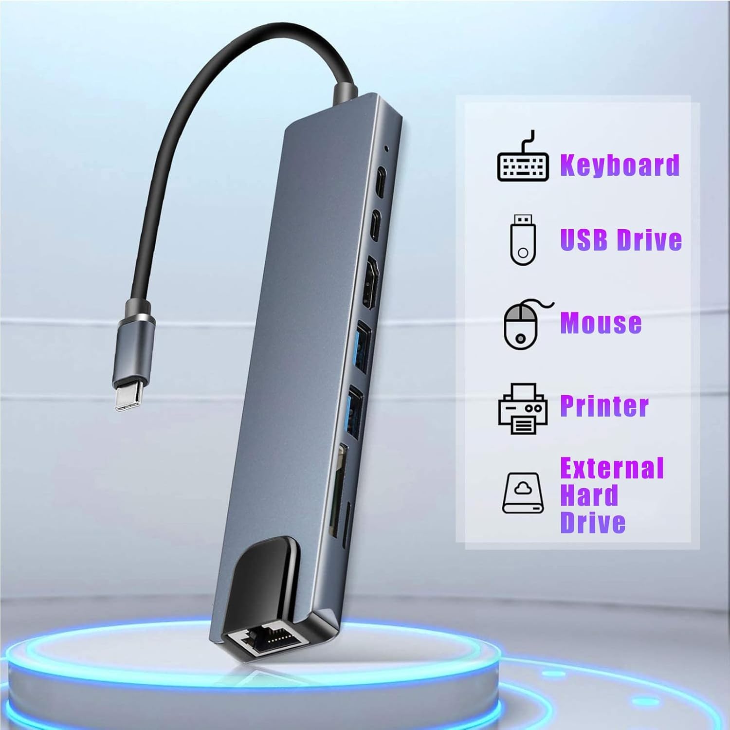SatcOp 8‑in‑1 USB‑C