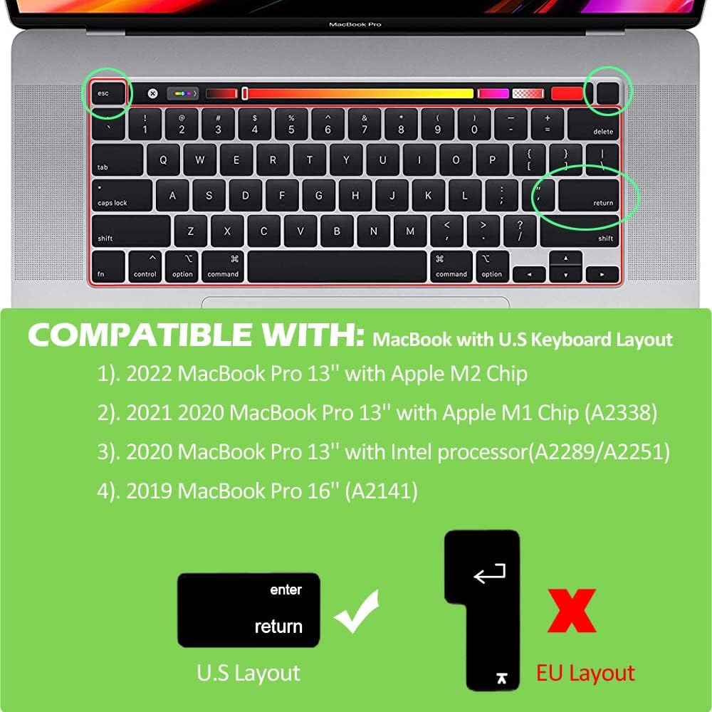 Arabic Keyboard Cover Skin for MacBook Pro 13 Inch 2022 2021 2020 image 5