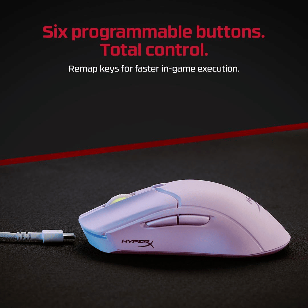 HyperX Pulsefire Haste 2 Core Wireless Gaming Mouse – White image 7