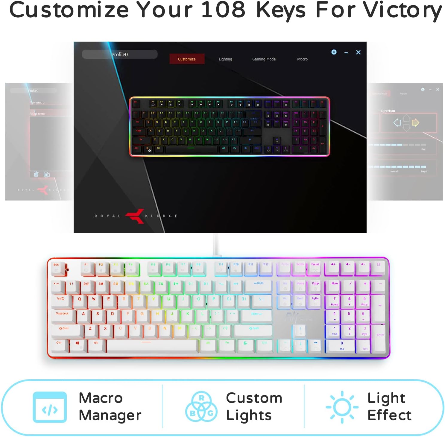 ROYAL KLUDGE RK918 Wired Mechanical Keyboard image 7