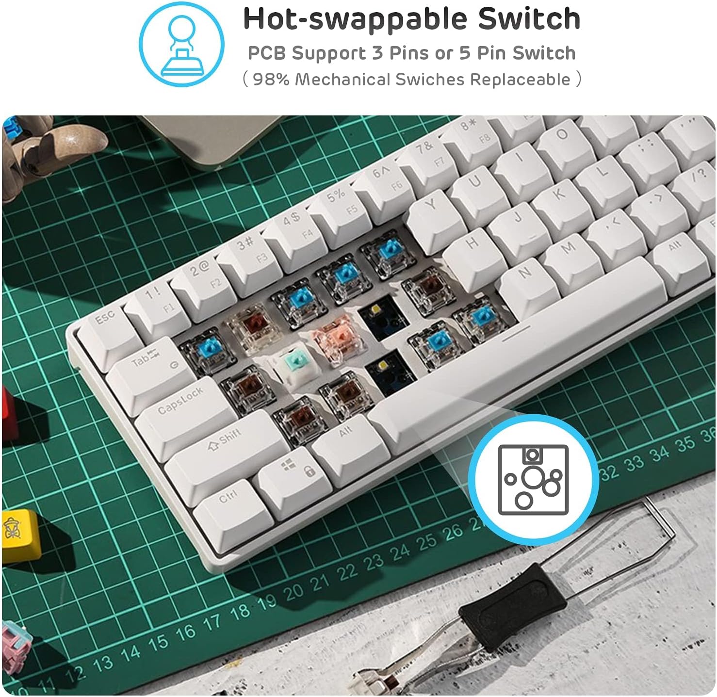 RK ROYAL KLUDGE RK61 Wireless Mechanical Keyboard image 8