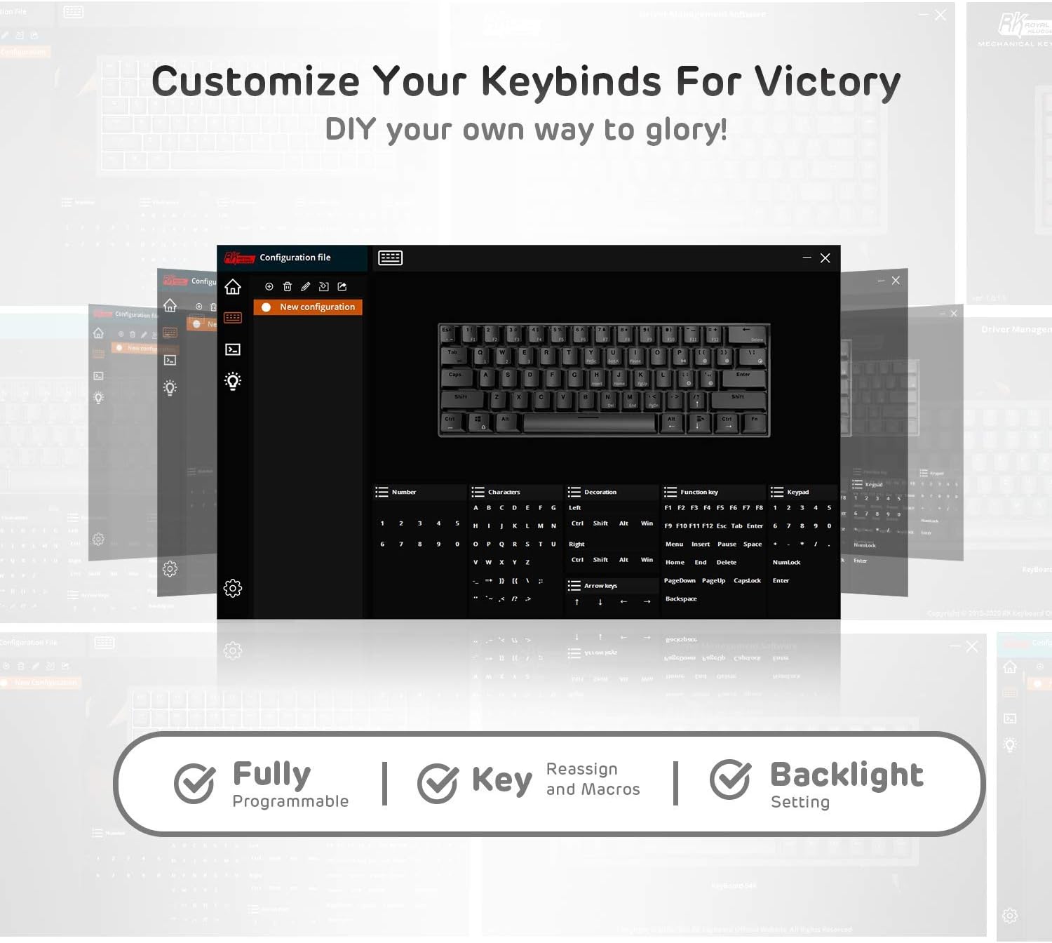 RK ROYAL KLUDGE RK61 Wireless Mechanical Keyboard image 4