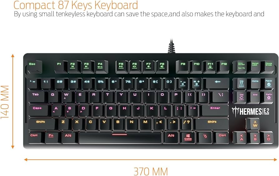 GAMDIAS HERMES E2 7 COLOR ARABIC WIRED KEYBOARD image 3