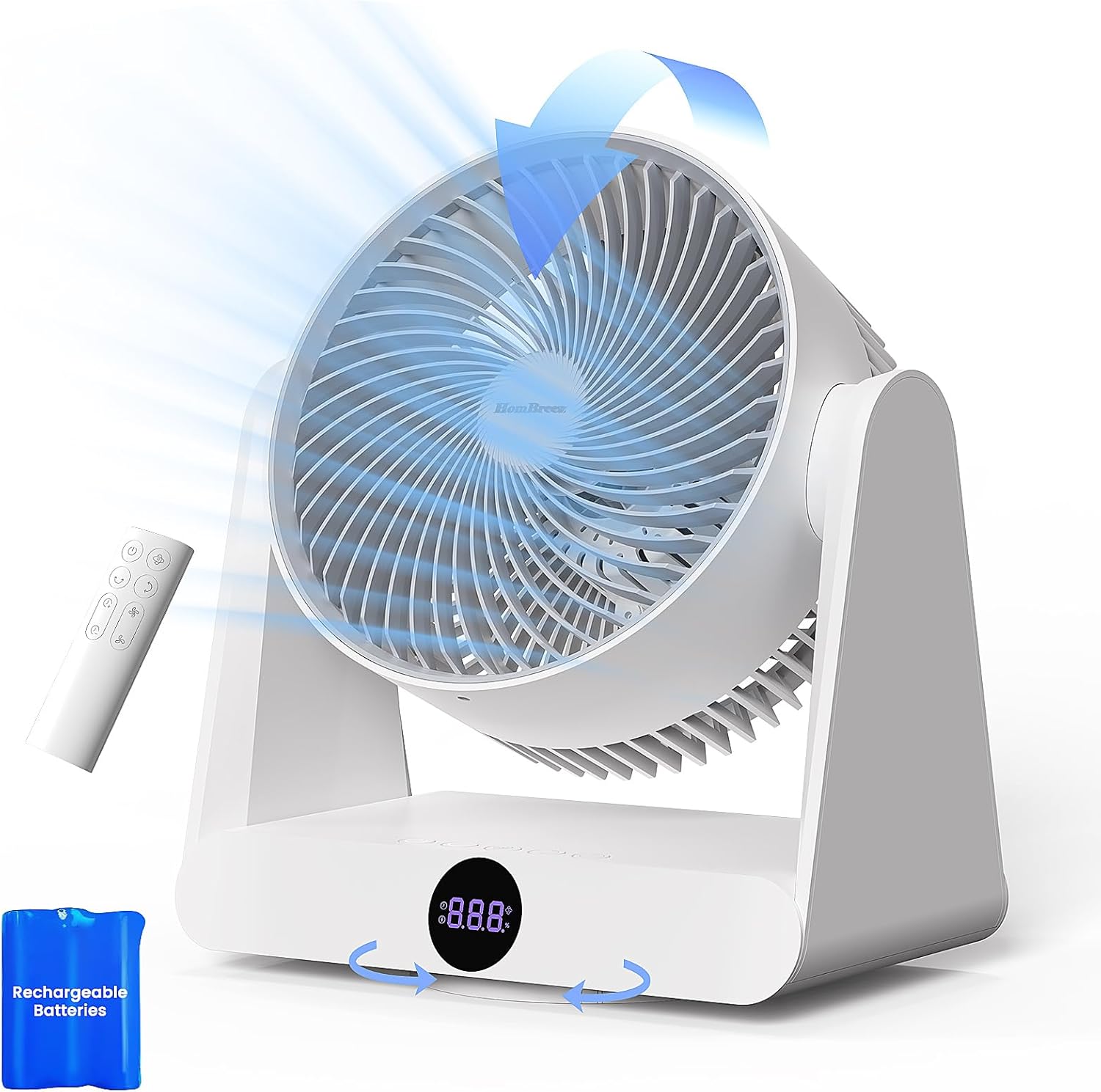 HomBreez 10″ Desk Air Circulator Fan image 2