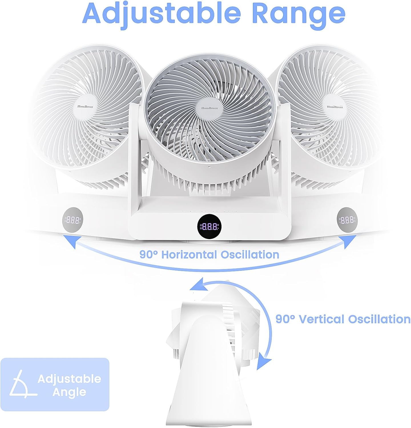 HomBreez 10″ Desk Air Circulator Fan image 4