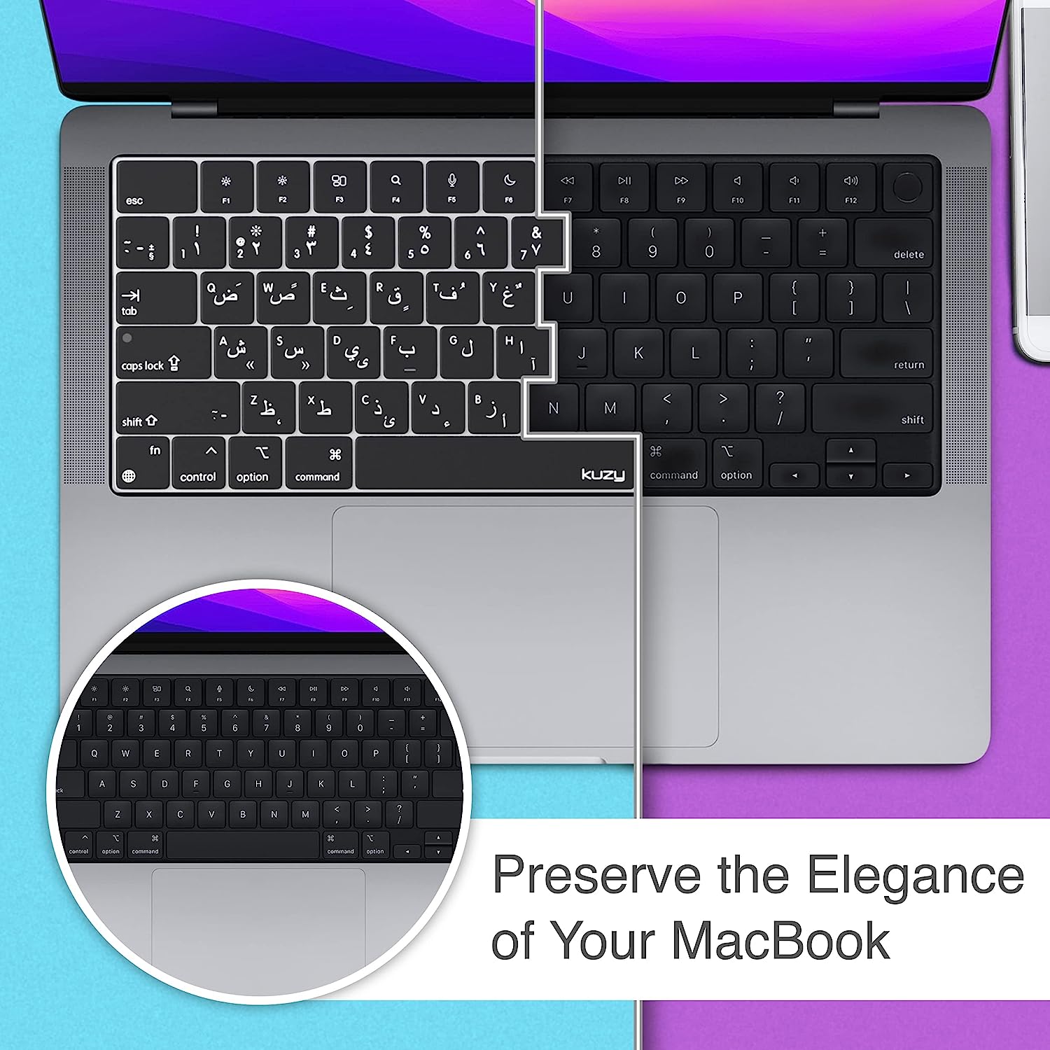 Arabic MacBook Pro Keyboard Cover 2023 2022 14 inch image 8