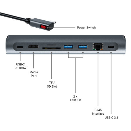 WiWU A821CH Laptop Stand With Docking Station image 2