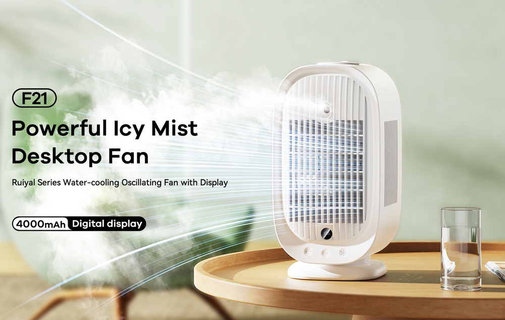 Remax F21 Ruiyal Series Water‑Cooling Oscillating Fan