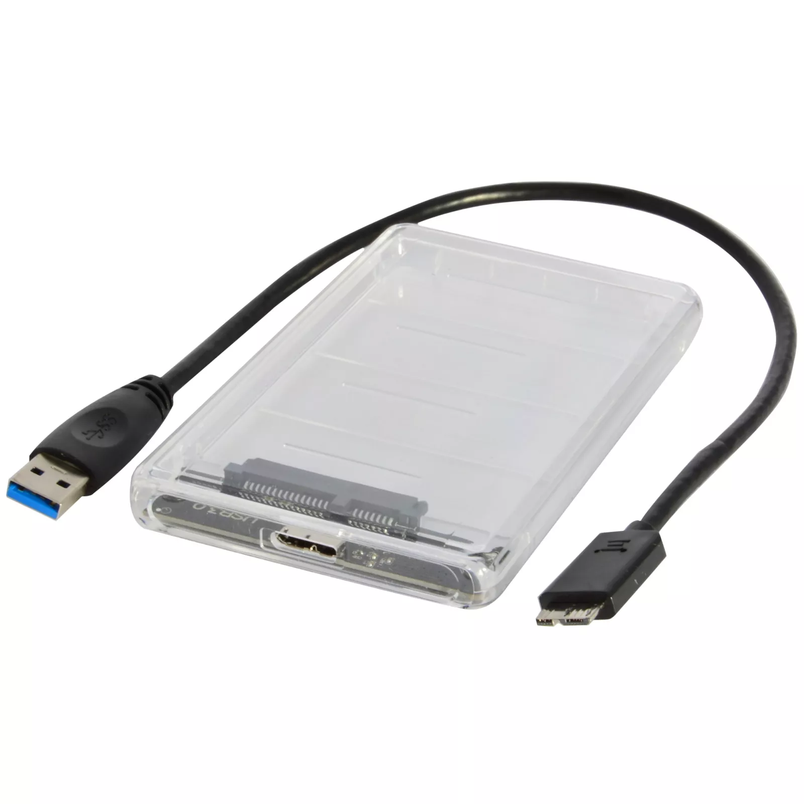 ENCLOSURE FOR HDD JMS578 ABS 2.5 USB 3.0 PLASTIC TRANSPARENT image 2