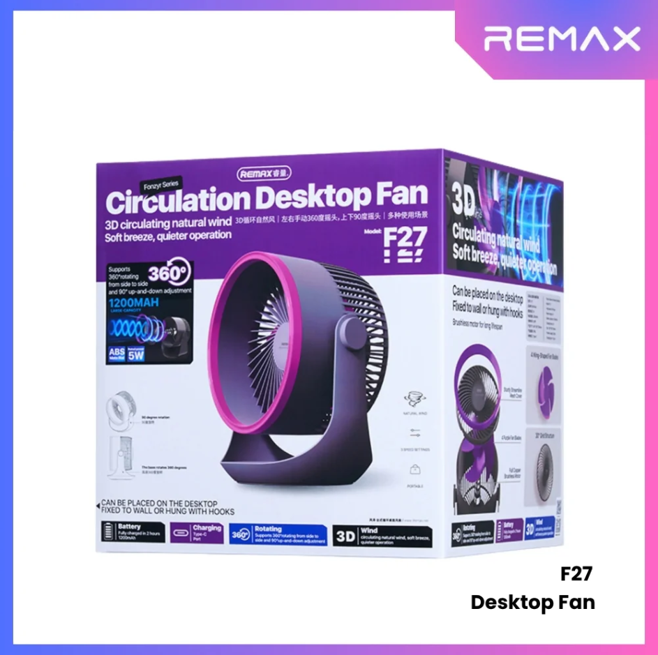 Remax F27 Fonzyr Series Circulation Desktop Fan image 6