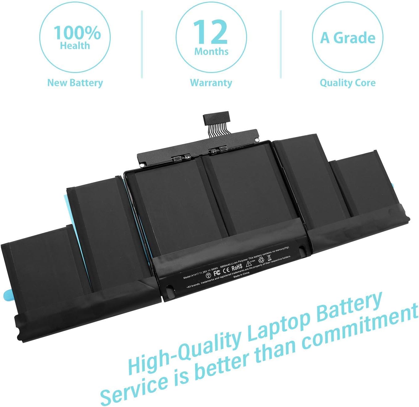 A1398 MacBook Pro Battery Only for (Mid 2012 & Early 2013) 15 Inch image 2