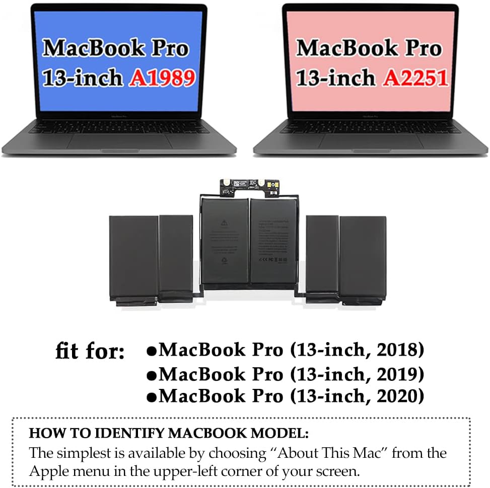Battery Replacment For MacBook Pro 13″ A1989 (Mid 2018 2019) A2251(2020 Release) image 5