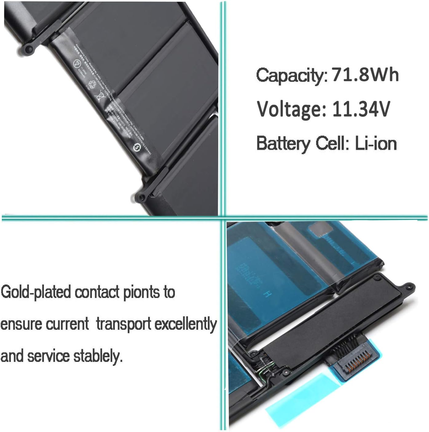 A1502 Replacement Battery for MacBook Pro Retina 13″( Late 2013 , Mid 2014) image 2
